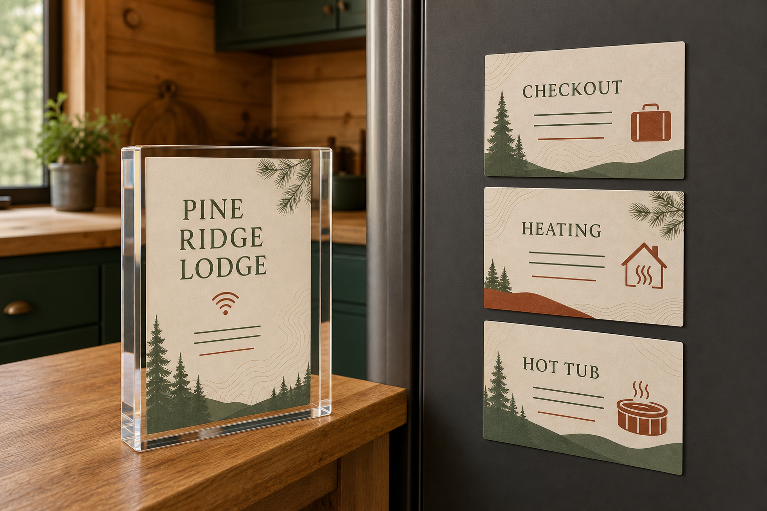 Woodland WelcomeQ pack in pine green, warm cream and rust